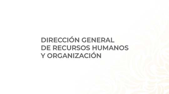 Dirección General de Recursos Humanos y Organización 